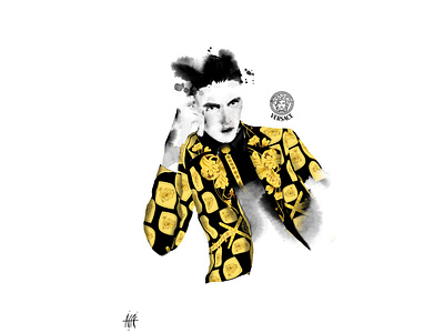 Digital Illustration –Versace male garment with new pattern