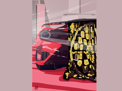 work by Adobe Illustrator,Milan,Italy,Ferrari’s factory animation art branding design illustration illustrator logo type ui vector