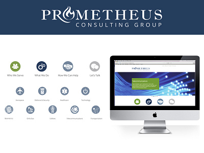 Prometheus Branding Identity brand identity icon design icon set icons logo logo design