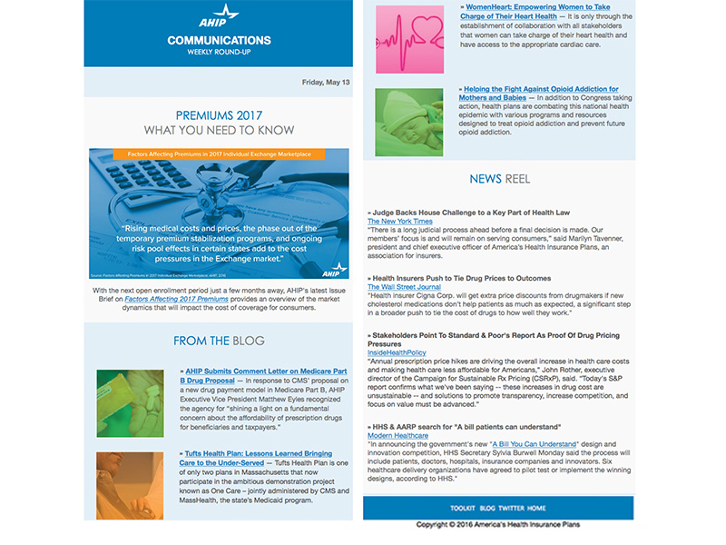 AHIP Email Template act-on email design digital design