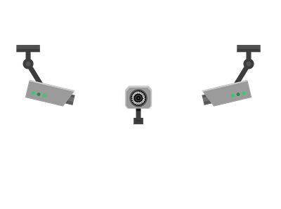 Flat illustration for an IT company - 'Security camera' flat design