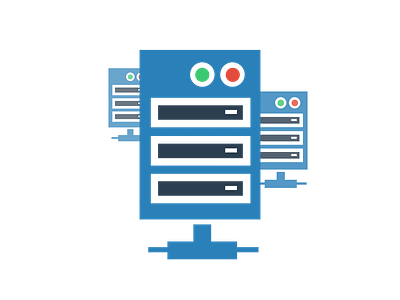 Flat illustration for an IT company - 'Networking solutions'