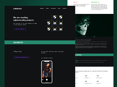 CyberLock Landing Page clean cyber cybersecurity dark web figma landing landing page matrix minimalism mr. robot ui ux web website