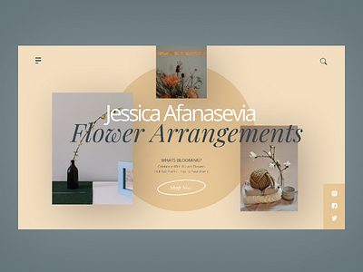 Jessica Afanasevia - Flower Arrangements ui ux uiuxdesign webdesign