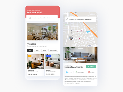 Housing App mobile ui ux uiuxdesign webdesign uiux