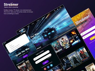 Online Streaming Service app graphic design ui ux web
