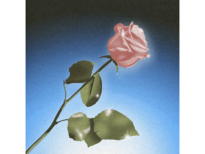 Rose test airbrush canada green greenandpink illustration illustrator pink retro rose toronto vector vintage