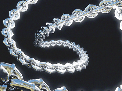 Chrome Chain 3d array blender blender3d chain chrome