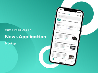 News Application Home Page app app design app ui design application design mobile design ui ux website