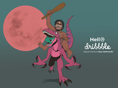 Dribbble debut design illustration