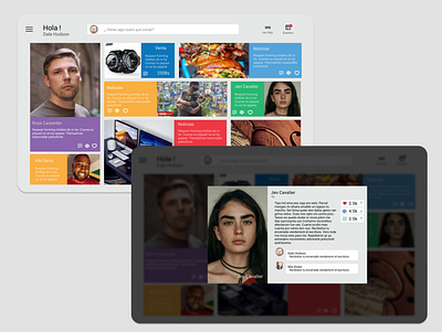 Social Network social media ui ux web