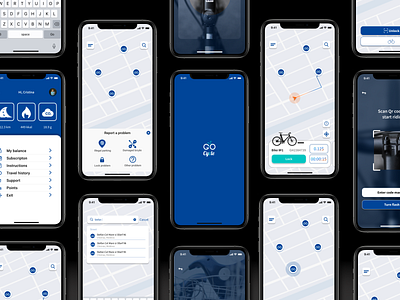 GoCycle app bicycle app bike share bike ui ux