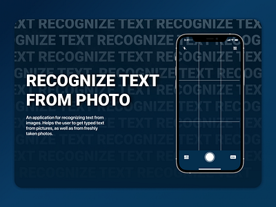 Recognizing text from photo || App