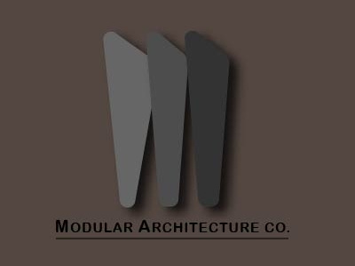 Modular Architecture Sample Logo branding design flat illustration logo minimal type typography web website