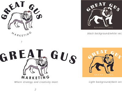 Great Gus Logo Selection 4x 100 design flat illustration logo minimal typography vector