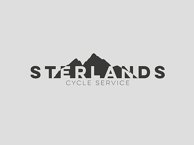 Sterlands Cycle Service - Company Logo bicycle branding company didgital identity illustration logo mountains sterlands
