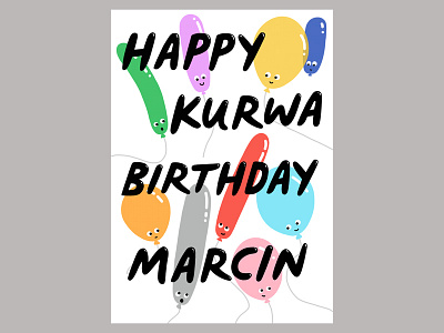 Happy Kurwa Birthday Card