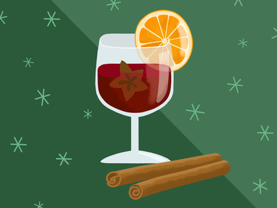 Tis the Season to Mull Wine christmas christmas food design digital digital art festive food art fruit mulled wine oranges red wine wine