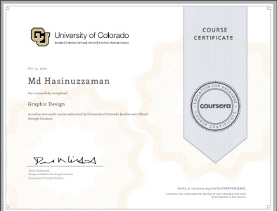 Coursera  course certificate