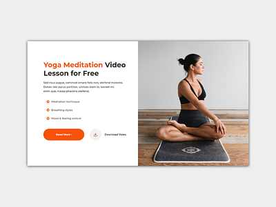 Yoga web page one section
