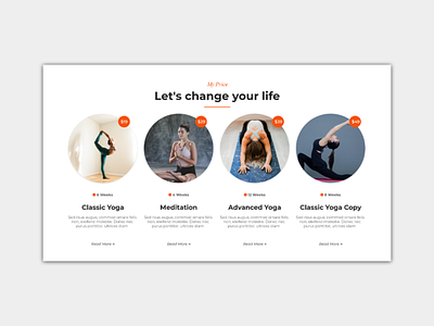 Yoga web page one section