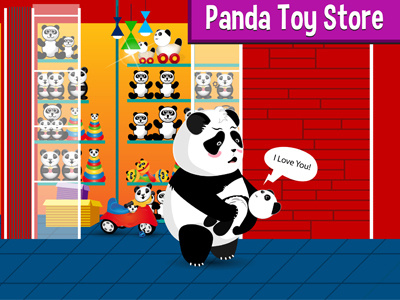 Panda Illustration book cartoon illustration magazine vector