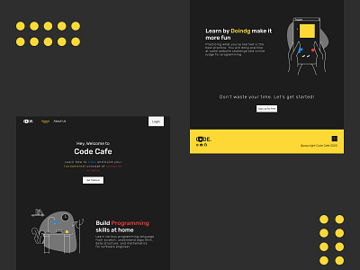Learning Website Landing Page Concept app art design lettering minimal typography ui ux web website