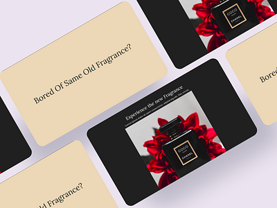 Background Change On Scroll beige black css figma html js minimalistic perfume red web animation web design website