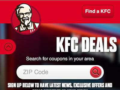 KFC.com kfc mobile responsive website