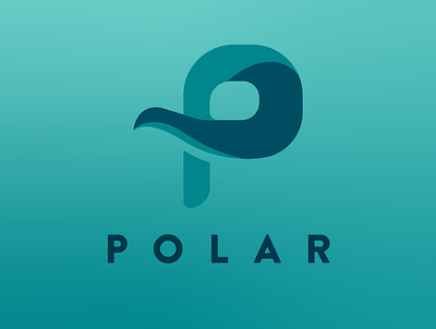 P Logo | Wave | P O L A R design flat icon illustration logo minimal