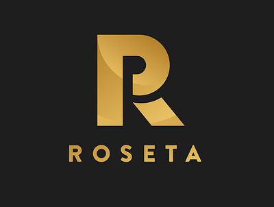 ROSETA - 24K GOLD branding design flat illustration logo minimal