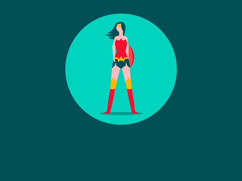 Wonder/Modern Woman animation illustration modern motion design superhero woman wonder woman