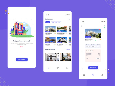 House Rental App Design apartment apartments booking buy clean dribbble house rent property property sell rent rental app sell ui ui design ux