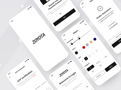 Zoyota e commerce app design app app design clean creative design dribbble e commerce ecommerce ecommerce app ecommerce app design minimalist ui ui design ux uxdesign