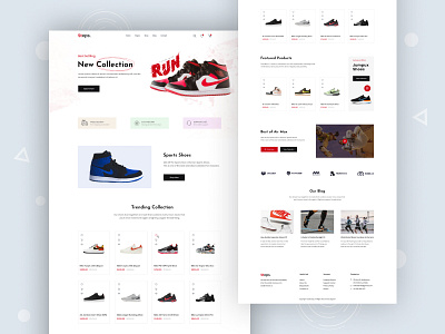 Nike Landing Page UI clean dribbble ecommerce landing page landing page design landing page ui landing ui nike landing page nike shoes ui ui design ux