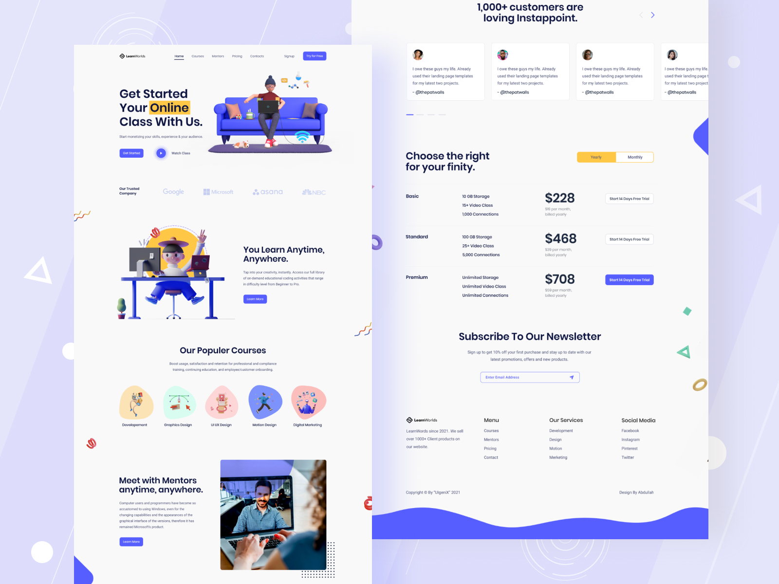 E-learning website design by Abdullah Shakib on Dribbble