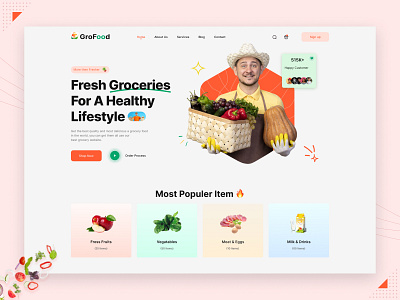 GroFood - Grocery Landing Page