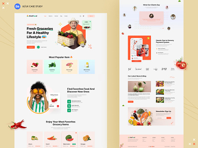 Grocery Website Case Study 2022 ui trends animation clean delivery delivery website dribbble ecommerce food food delivery website grocery online shop ui design uigenix ux