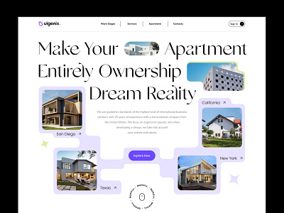 Uigenix - Apartment Booking Website