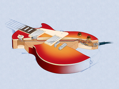 Electric Guitar Cutaway