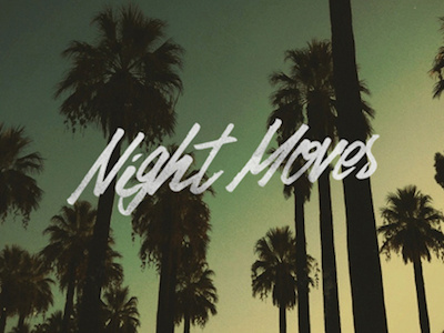Good Medicine, Vol. 26: Night Moves album art gradient handwritten palm trees script summer