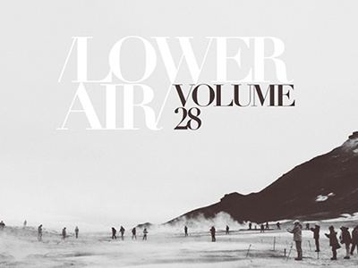 Good Medicine, Vol. 28: Lower Air album cover and art black monochrome serif white winter