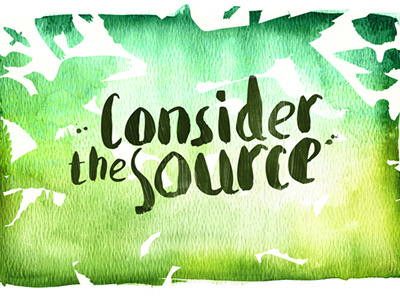 Consider The Source Series Graphic church painting typography watercolor
