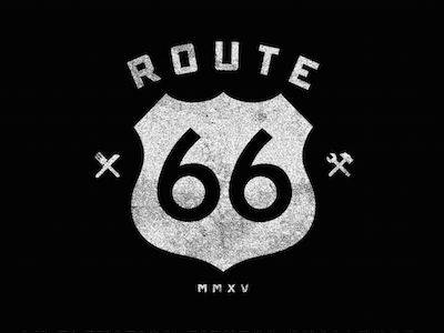 Route 66 branding logo texture