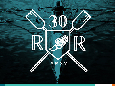 30 Days of R&R badge branding fitness icon rowing running