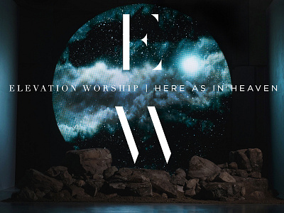 Elevation Worship - Here As In Heaven album artwork projection space