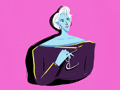 You make me blue blue character flat illustration illustration office portrait sketch woman