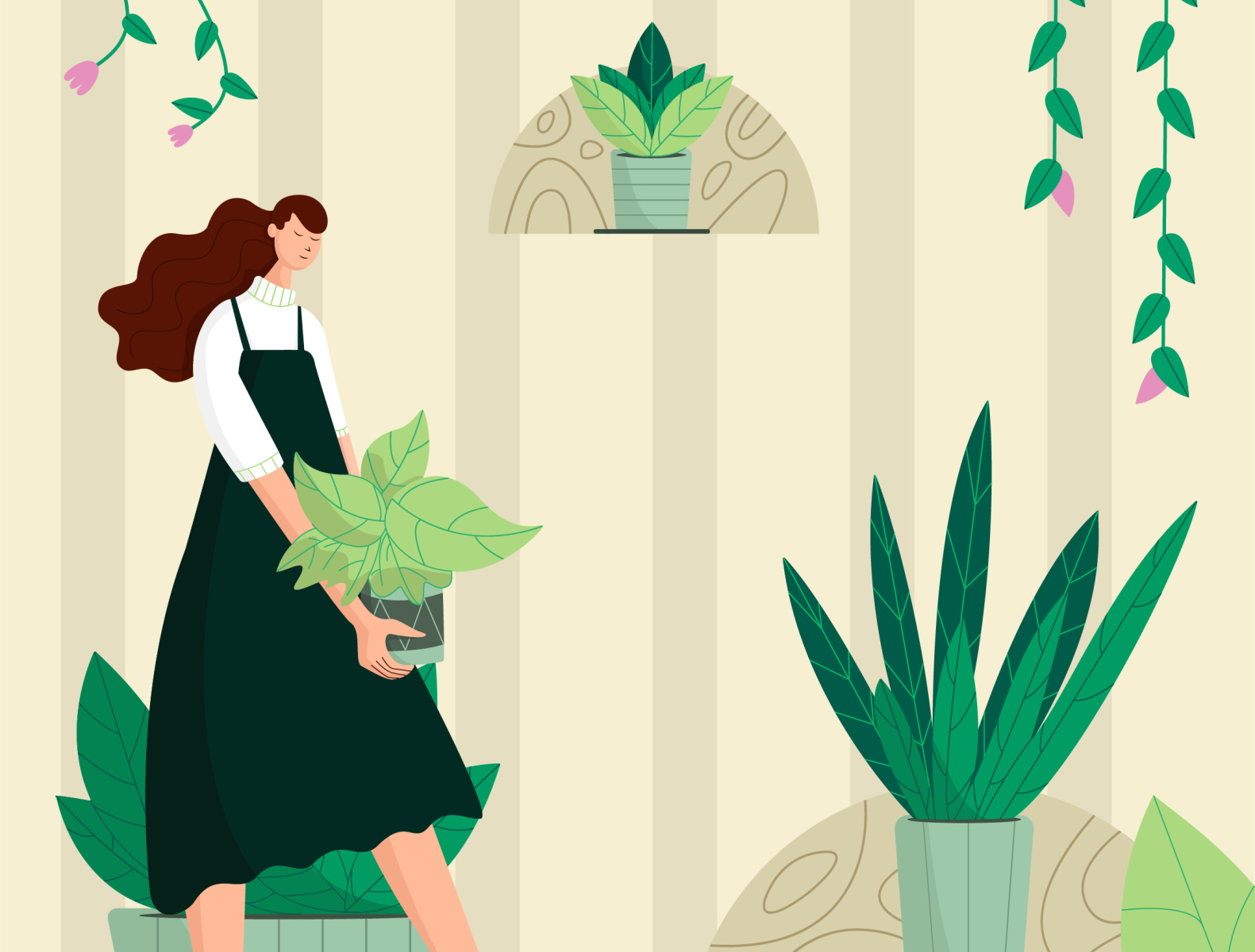 a plant keeper 🌿 by Sandra Shalghin on Dribbble