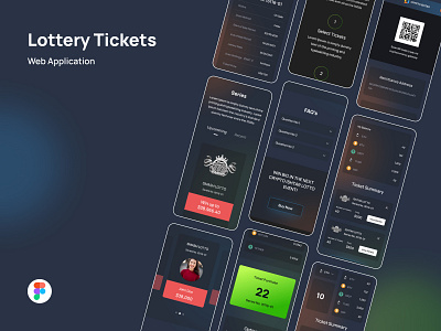 Lottery Tickets Web App design figma landing page lottery ui web