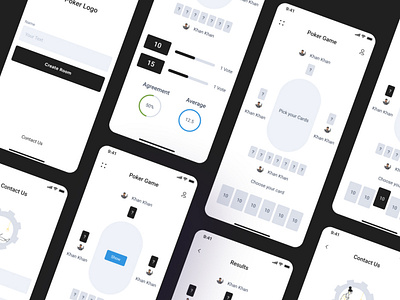 Poker Game figma mobile app poker ui